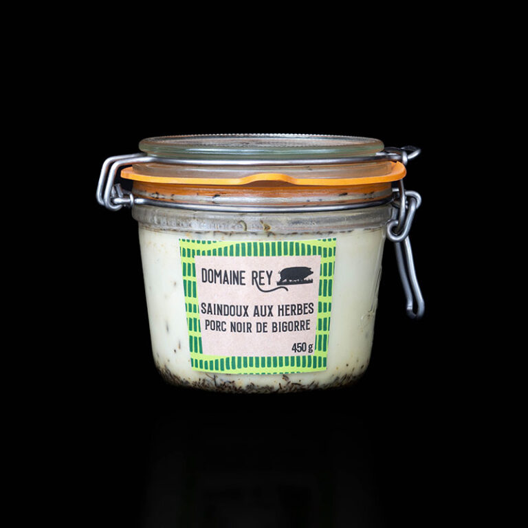 Saindoux de Porc Noir de Bigorre aux herbes 450g Domaine Rey