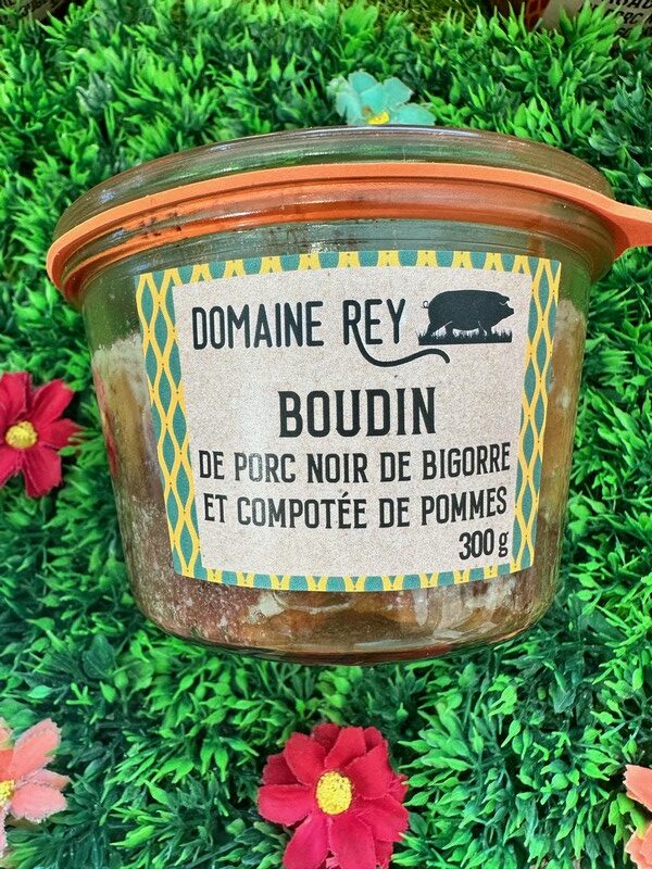 Boudin de Porc Noir de Bigorre AOP et sa compotée de pommes - 300g (1 pers.)